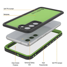 Load image into Gallery viewer, Galaxy S23 Waterproof Case PunkCase StudStar Light Green Thin 6.6ft Underwater IP68 ShockProof
