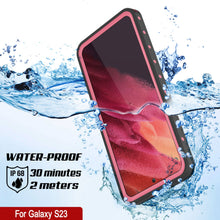 Load image into Gallery viewer, Galaxy S23 Waterproof Case PunkCase StudStar Pink Thin 6.6ft Underwater IP68 Shock/Snow Proof
