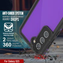 Load image into Gallery viewer, Galaxy S23 Waterproof Case PunkCase StudStar Purple Thin 6.6ft Underwater IP68 Shock/Snow Proof
