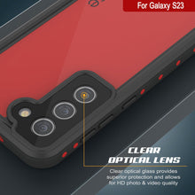 Load image into Gallery viewer, Galaxy S24 Waterproof Case PunkCase StudStar Red Thin 6.2ft Underwater IP68 Shock/Snow Proof
