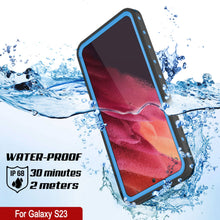 Load image into Gallery viewer, Galaxy S23 Waterproof Case PunkCase StudStar Light Blue Thin 6.6ft Underwater IP68 ShockProof
