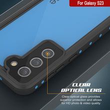 Load image into Gallery viewer, Galaxy S23 Waterproof Case PunkCase StudStar Light Blue Thin 6.6ft Underwater IP68 ShockProof
