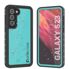 Load image into Gallery viewer, Galaxy S24 Waterproof Case PunkCase StudStar Teal Thin 6.2ft Underwater IP68 Shock/Snow Proof
