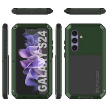 Load image into Gallery viewer, Galaxy S24 Metal Case, Heavy Duty Military Grade Armor Cover [shock proof] Full Body Hard [Dark Green]
