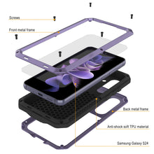 Load image into Gallery viewer, Galaxy S24 Metal Case, Heavy Duty Military Grade Armor Cover [shock proof] Full Body Hard [Purple]

