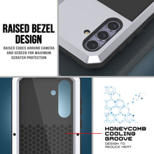 Load image into Gallery viewer, Galaxy S24 Metal Case, Heavy Duty Military Grade Armor Cover [shock proof] Full Body Hard [White]

