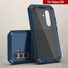 Load image into Gallery viewer, Galaxy S24 Metal Case, Heavy Duty Military Grade Armor Cover [shock proof] Full Body Hard [Blue]

