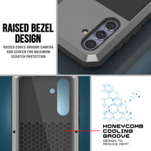 Load image into Gallery viewer, Galaxy S24 Metal Case, Heavy Duty Military Grade Armor Cover [shock proof] Full Body Hard [Silver]

