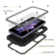 Load image into Gallery viewer, Galaxy S24 Metal Case, Heavy Duty Military Grade Armor Cover [shock proof] Full Body Hard [Silver]
