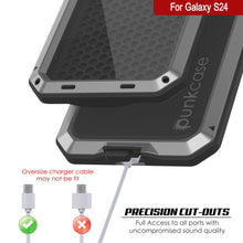 Load image into Gallery viewer, Galaxy S24 Metal Case, Heavy Duty Military Grade Armor Cover [shock proof] Full Body Hard [Silver]
