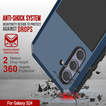 Load image into Gallery viewer, Galaxy S24 Metal Case, Heavy Duty Military Grade Armor Cover [shock proof] Full Body Hard [Blue]
