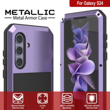Load image into Gallery viewer, Galaxy S24 Metal Case, Heavy Duty Military Grade Armor Cover [shock proof] Full Body Hard [Purple]

