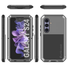 Load image into Gallery viewer, Galaxy S24 Metal Case, Heavy Duty Military Grade Armor Cover [shock proof] Full Body Hard [Silver]

