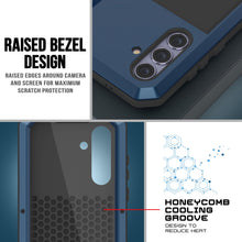 Load image into Gallery viewer, Galaxy S24 Metal Case, Heavy Duty Military Grade Armor Cover [shock proof] Full Body Hard [Blue]
