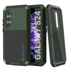 Load image into Gallery viewer, Galaxy S24 Metal Case, Heavy Duty Military Grade Armor Cover [shock proof] Full Body Hard [Dark Green]
