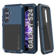 Load image into Gallery viewer, Galaxy S24 Metal Case, Heavy Duty Military Grade Armor Cover [shock proof] Full Body Hard [Blue]
