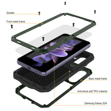 Load image into Gallery viewer, Galaxy S24 Metal Case, Heavy Duty Military Grade Armor Cover [shock proof] Full Body Hard [Dark Green]
