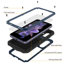 Load image into Gallery viewer, Galaxy S24 Metal Case, Heavy Duty Military Grade Armor Cover [shock proof] Full Body Hard [Blue]
