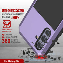 Load image into Gallery viewer, Galaxy S24 Metal Case, Heavy Duty Military Grade Armor Cover [shock proof] Full Body Hard [Purple]
