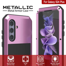 Load image into Gallery viewer, Galaxy S24 Plus Metal Case, Heavy Duty Military Grade Armor Cover [shock proof] Full Body Hard [Pink]
