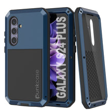 Load image into Gallery viewer, Galaxy S24 Plus Metal Case, Heavy Duty Military Grade Armor Cover [shock proof] Full Body Hard [Blue]
