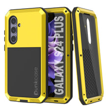 Load image into Gallery viewer, Galaxy S24 Plus Metal Case, Heavy Duty Military Grade Armor Cover [shock proof] Full Body Hard [Yellow]
