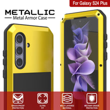 Load image into Gallery viewer, Galaxy S24 Plus Metal Case, Heavy Duty Military Grade Armor Cover [shock proof] Full Body Hard [Yellow]

