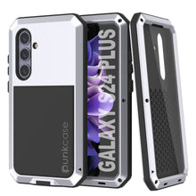 Load image into Gallery viewer, Galaxy S24 Plus Metal Case, Heavy Duty Military Grade Armor Cover [shock proof] Full Body Hard [White]
