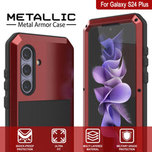 Load image into Gallery viewer, Galaxy S24 Plus Metal Case, Heavy Duty Military Grade Armor Cover [shock proof] Full Body Hard [Red]
