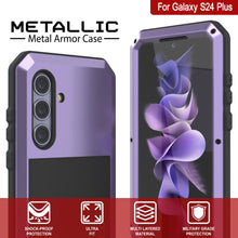 Load image into Gallery viewer, Galaxy S24 Plus Metal Case, Heavy Duty Military Grade Armor Cover [shock proof] Full Body Hard [Purple]
