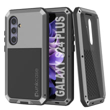 Load image into Gallery viewer, Galaxy S24 Plus Metal Case, Heavy Duty Military Grade Armor Cover [shock proof] Full Body Hard [Silver]
