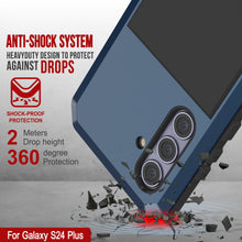 Load image into Gallery viewer, Galaxy S24 Plus Metal Case, Heavy Duty Military Grade Armor Cover [shock proof] Full Body Hard [Blue]
