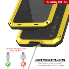 Load image into Gallery viewer, Galaxy S24 Plus Metal Case, Heavy Duty Military Grade Armor Cover [shock proof] Full Body Hard [Yellow]
