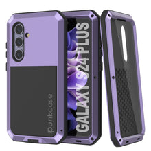 Load image into Gallery viewer, Galaxy S24 Plus Metal Case, Heavy Duty Military Grade Armor Cover [shock proof] Full Body Hard [Purple]
