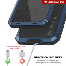 Load image into Gallery viewer, Galaxy S24 Plus Metal Case, Heavy Duty Military Grade Armor Cover [shock proof] Full Body Hard [Blue]
