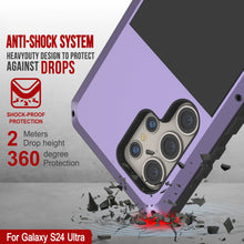 Load image into Gallery viewer, Galaxy S24 Ultra Metal Case, Heavy Duty Military Grade Armor Cover [shock proof] Full Body Hard [Purple]
