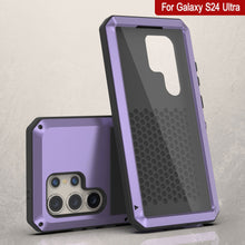 Load image into Gallery viewer, Galaxy S24 Ultra Metal Case, Heavy Duty Military Grade Armor Cover [shock proof] Full Body Hard [Purple]
