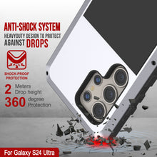 Load image into Gallery viewer, Galaxy S24 Ultra Metal Case, Heavy Duty Military Grade Armor Cover [shock proof] Full Body Hard [White]
