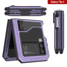 Load image into Gallery viewer, Galaxy Z Flip4 Metal Case, Heavy Duty Military Grade Armor Cover Full Body Hard [Purple]
