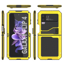 Load image into Gallery viewer, Galaxy Z Flip4 Metal Case, Heavy Duty Military Grade Armor Cover Full Body Hard [Neon]
