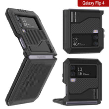 Load image into Gallery viewer, Galaxy Z Flip4 Metal Case, Heavy Duty Military Grade Armor Cover Full Body Hard [Black]
