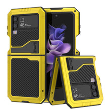 Load image into Gallery viewer, Galaxy Z Flip4 Metal Case, Heavy Duty Military Grade Armor Cover Full Body Hard [Neon]
