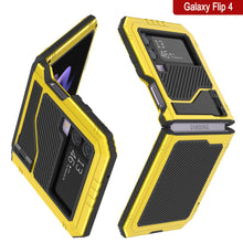 Load image into Gallery viewer, Galaxy Z Flip4 Metal Case, Heavy Duty Military Grade Armor Cover Full Body Hard [Neon]
