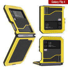 Load image into Gallery viewer, Galaxy Z Flip4 Metal Case, Heavy Duty Military Grade Armor Cover Full Body Hard [Neon]
