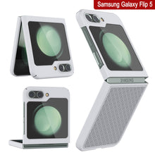 Load image into Gallery viewer, Galaxy Z Flip5 Case With Tempered Glass Screen Protector, Holster Belt Clip &amp; Built-In Kickstand [White]
