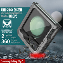 Load image into Gallery viewer, Galaxy Z Flip5 Metal Case, Heavy Duty Military Grade Armor Cover Full Body Hard [Silver]
