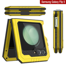 Load image into Gallery viewer, Galaxy Z Flip5 Metal Case, Heavy Duty Military Grade Armor Cover Full Body Hard [Neon]
