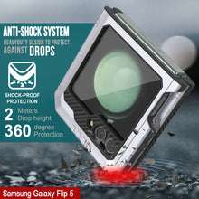 Load image into Gallery viewer, Galaxy Z Flip5 Metal Case, Heavy Duty Military Grade Armor Cover Full Body Hard [White]
