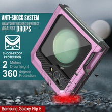 Load image into Gallery viewer, Galaxy Z Flip5 Metal Case, Heavy Duty Military Grade Armor Cover Full Body Hard [Pink]
