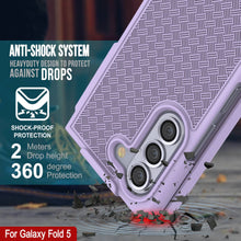 Load image into Gallery viewer, Galaxy Z Fold5 Case With Tempered Glass Screen Protector, Holster Belt Clip &amp; Built-In Kickstand [Lilac]
